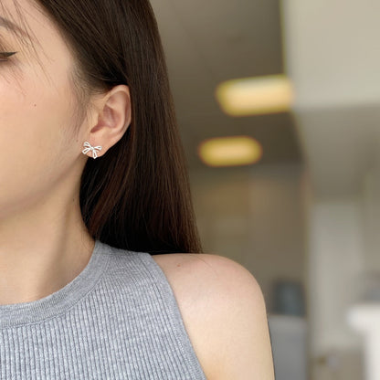 [Lora-Jewelry] Boucles d'oreilles délicates en forme de nœud