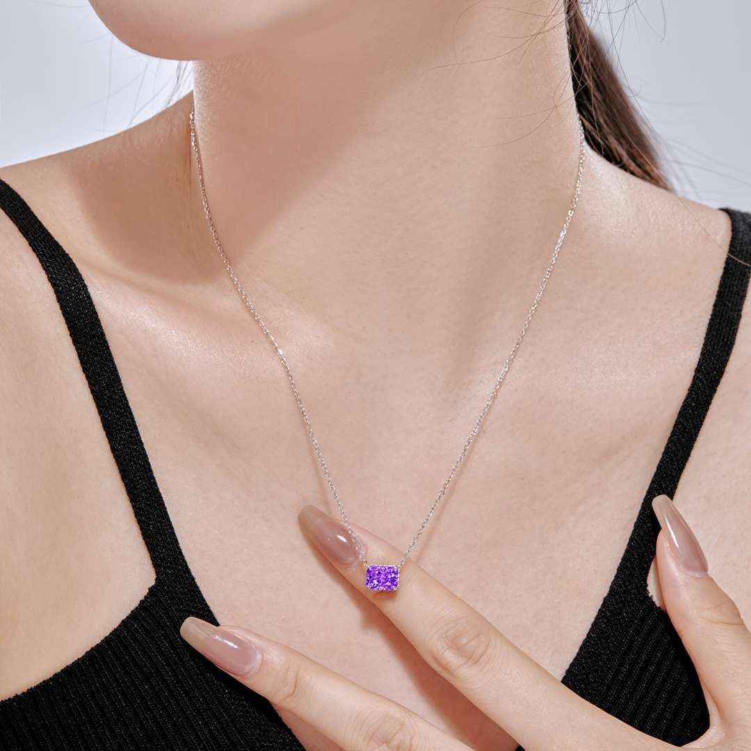 [Lora-Jewelry] Collier luxueux de forme carrée et coloré