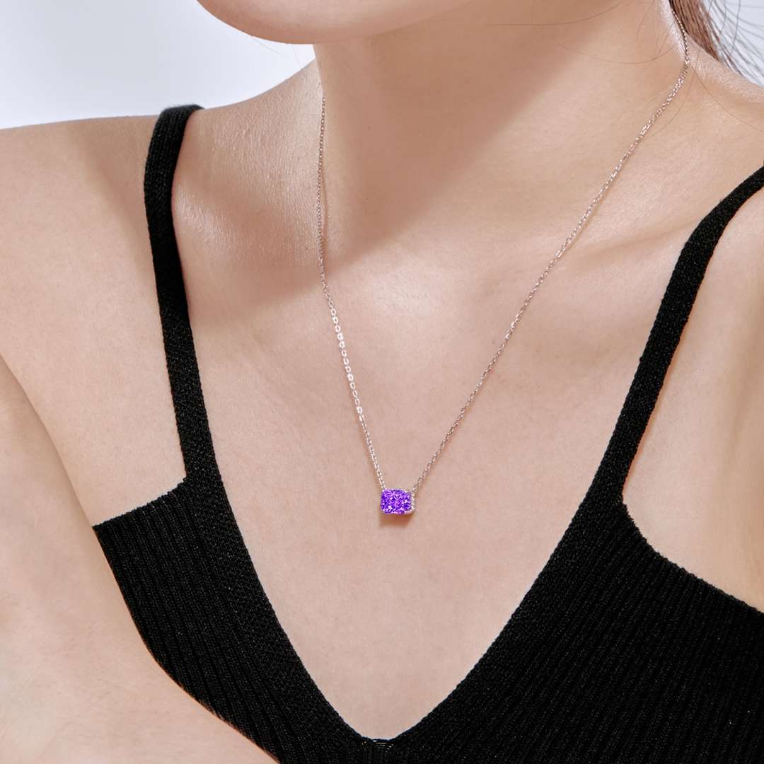 [Lora-Jewelry] Collier luxueux de forme carrée et coloré