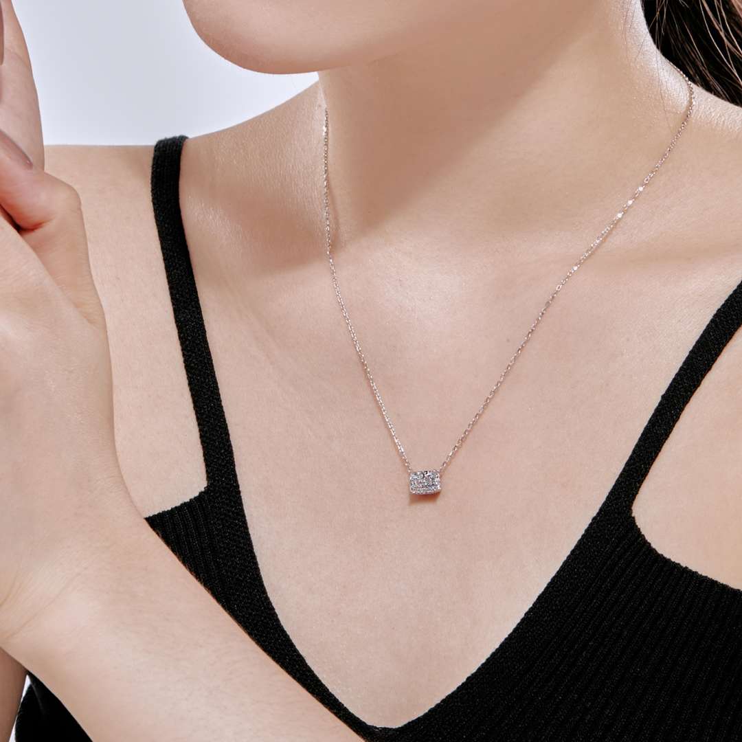 [Lora-Jewelry] Collier luxueux de forme carrée et coloré