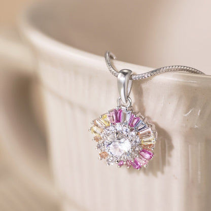 [Lora-Jewelry] Charmant collier de fleurs colorées