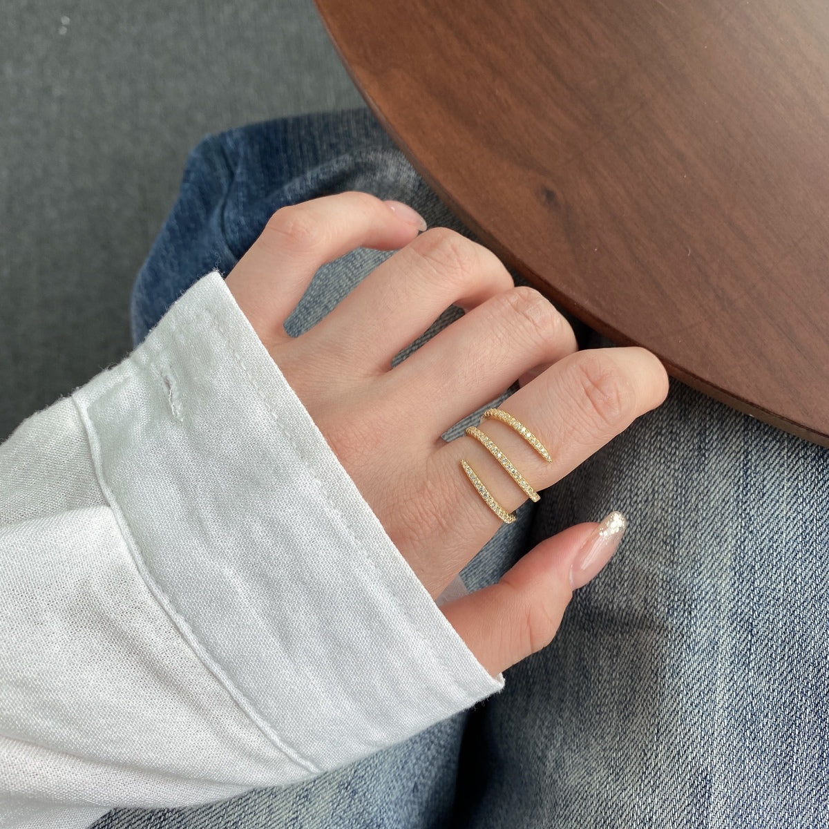 [Lora-Jewelry] Bague unique et vibrante à empilement quotidien