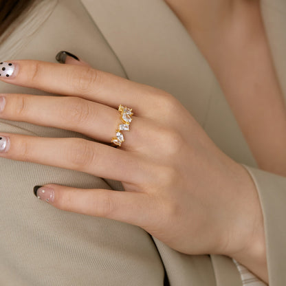 [Lora-Jewelry] Bague délicate à plusieurs coupes