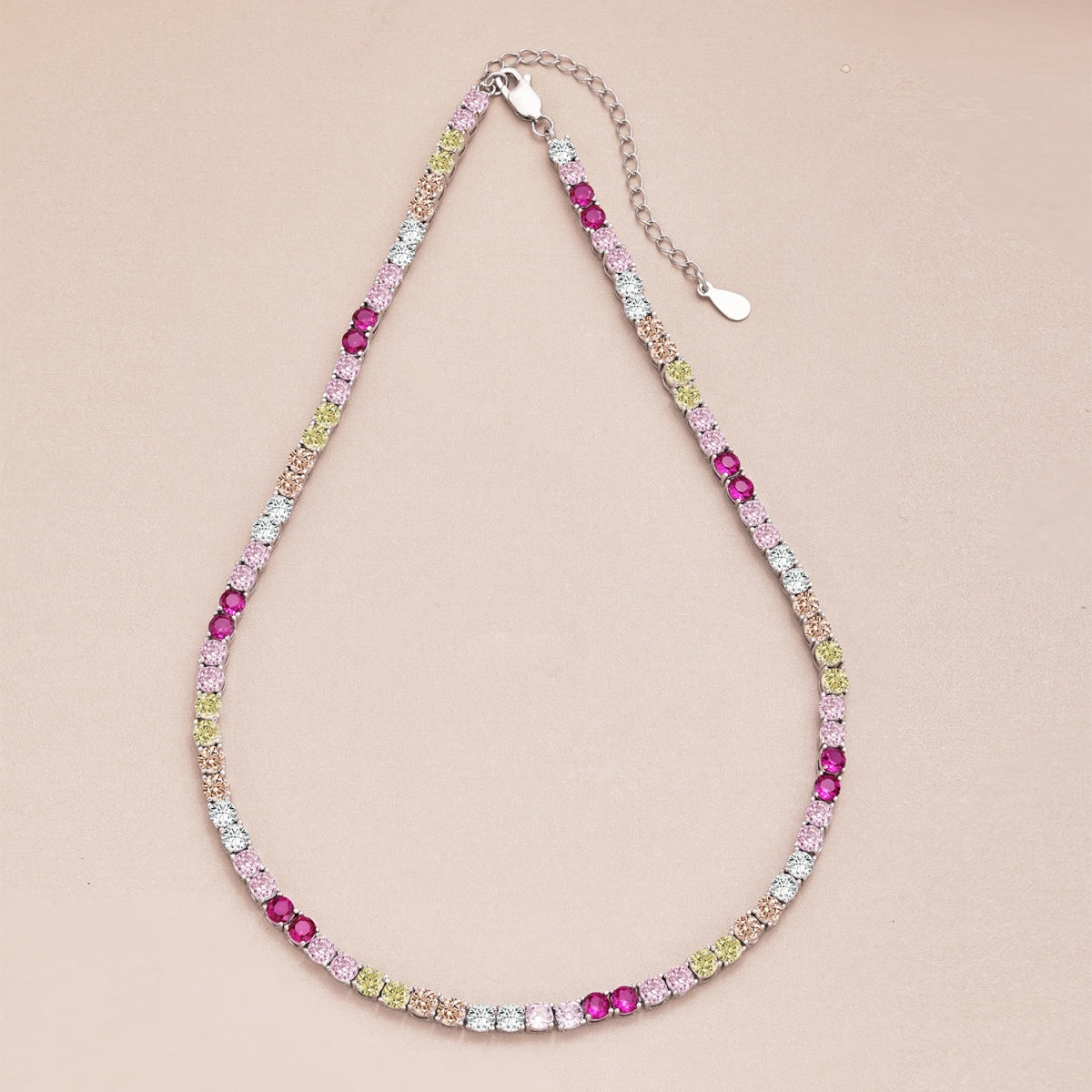 [Lora-Jewelry] Collier tennis délicat et coloré