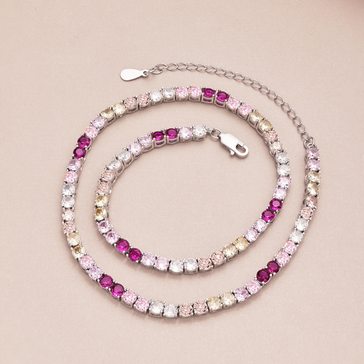 [Lora-Jewelry] Collier tennis délicat et coloré