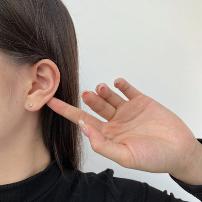 [Lora-Jewelry] Boucles d'oreilles rondes colorées et étincelantes