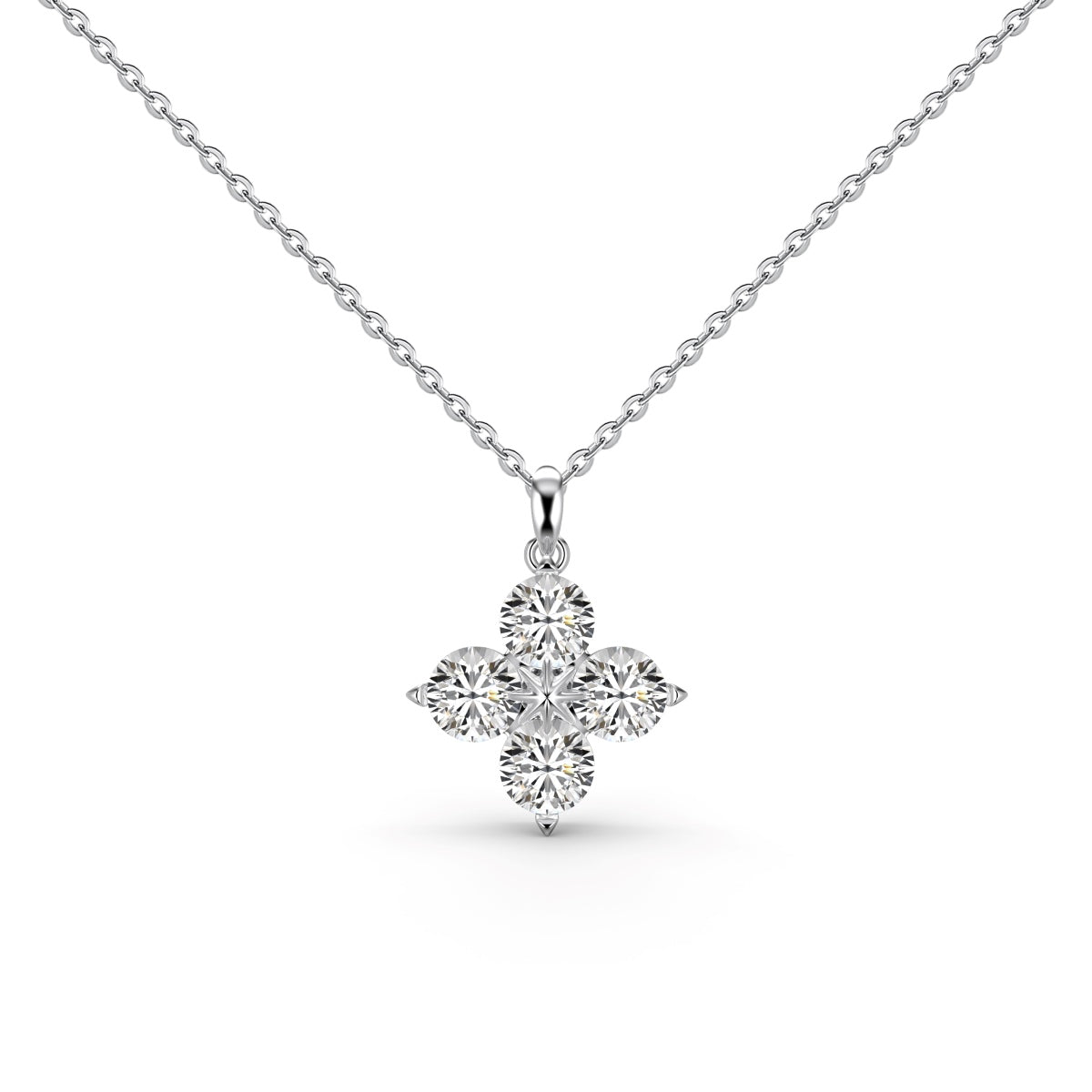 [Lora-Jewelry]四つ葉のクローバーと八芒星のネックレス