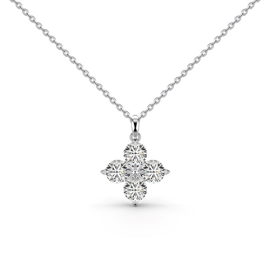 [Lora-Jewelry]四つ葉のクローバーと八芒星のネックレス