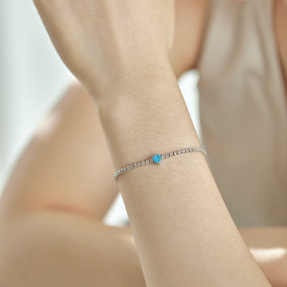[Lora-Jewelry] Bracelet élégant et romantique en forme de cœur de 0,5 carat