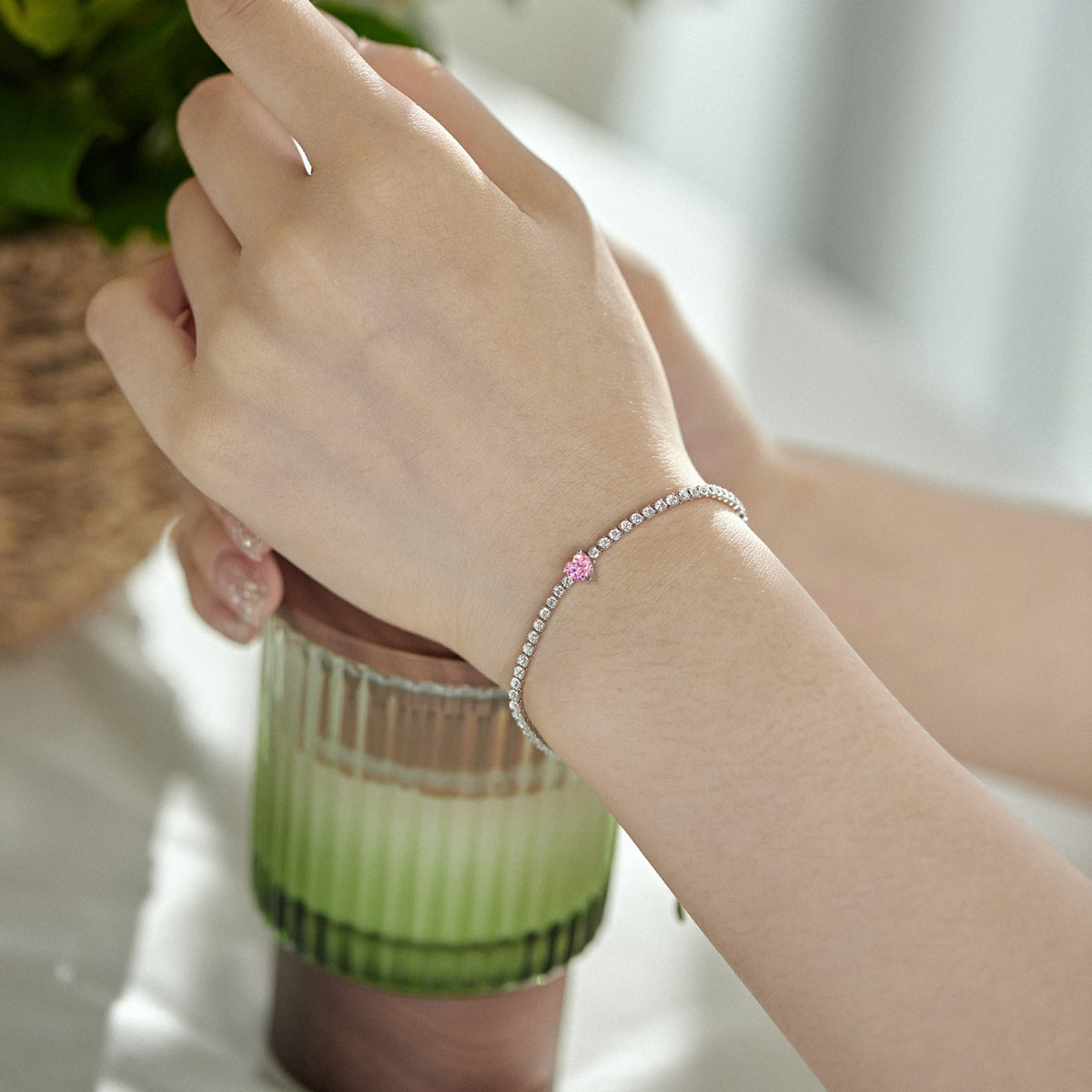 [Lora-Jewelry] Bracelet élégant et romantique en forme de cœur de 0,5 carat