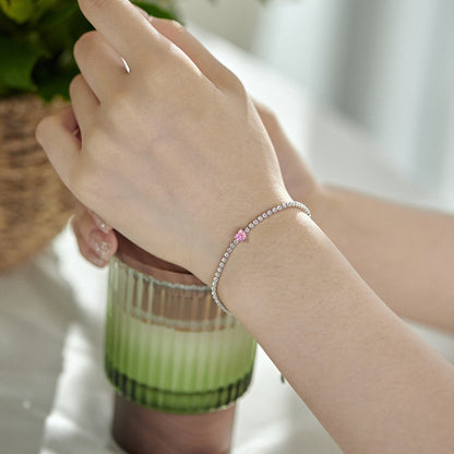 [Lora-Jewelry] Bracelet élégant et romantique en forme de cœur de 0,5 carat
