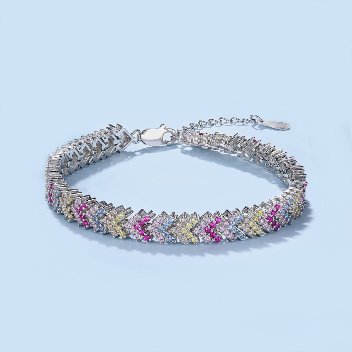 [Lora-Jewelry]華やかな輝きのラウンドカットパーティーブレスレット