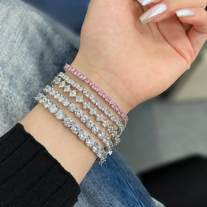 [Lora-Jewelry] Bracelet quotidien orné de 0,5 carat taille princesse