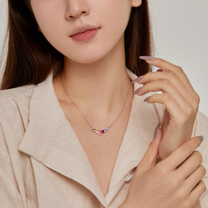 [Lora-Jewelry] Collier délicat en forme de cœur coloré