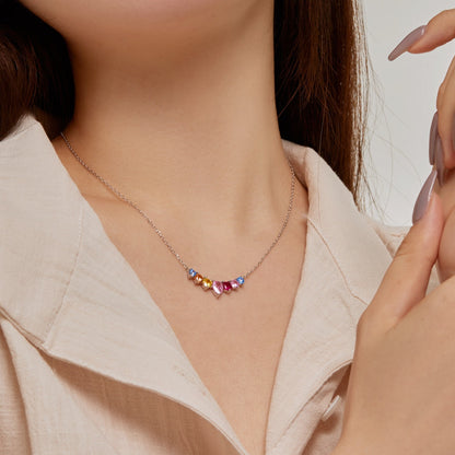 [Lora-Jewelry] Collier délicat en forme de cœur coloré