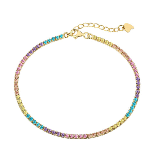 [Lora-Jewelry] Bracelet quotidien éblouissant à coupe ronde colorée