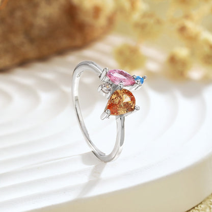 [Lora-Jewelry] Bague quotidienne multi-tailles colorée et éclatante