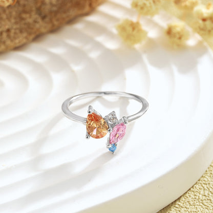 [Lora-Jewelry] Bague quotidienne multi-tailles colorée et éclatante