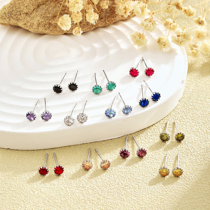 [Lora-Jewelry] Boucles d'oreilles rondes colorées et étincelantes