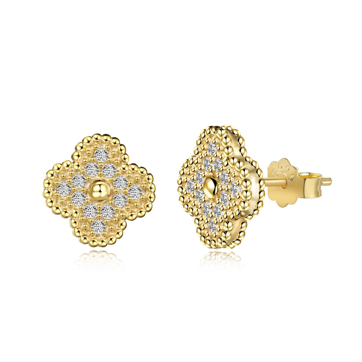 [Lora-Jewelry] Boucles d'oreilles fantaisie trèfle à quatre feuilles