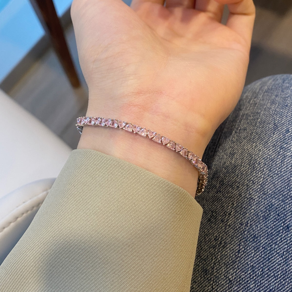 [Lora-Jewelry] Bracelet romantique éblouissant en forme de cœur pour amoureux