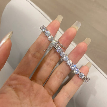 [Lora-Jewelry]華やかな輝きのラウンドカットウェディングブレスレット