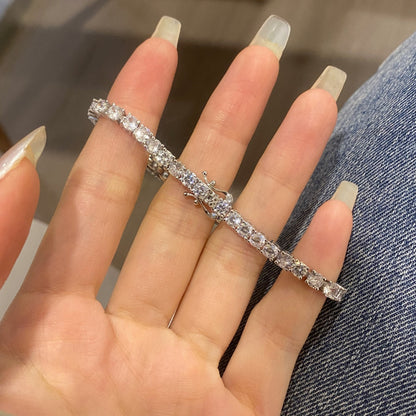 [Lora-Jewelry] Bracelet tennis luxueux orné de pierres rondes