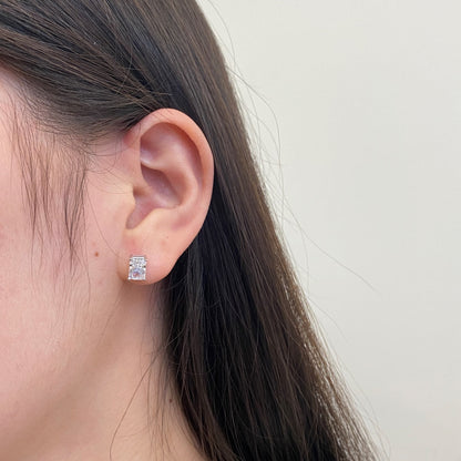 [Lora-Jewelry]輝くラグジュアリーなプリンセスカットデイリーイヤリング