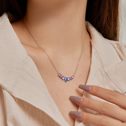[Lora-Jewelry] Collier délicat en forme de cœur coloré