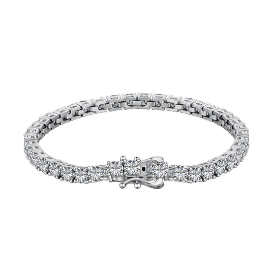 [Lora-Jewelry] Bracelet tennis luxueux orné de pierres rondes