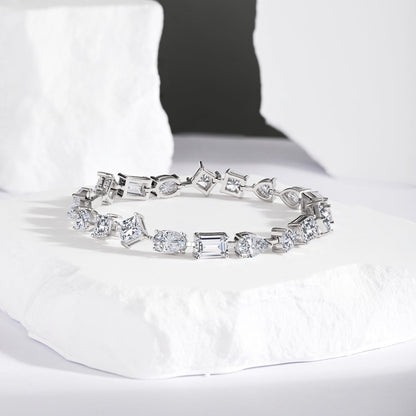 [Lora-Jewelry]ユニークで美しいマルチカットのデイリーブレスレット