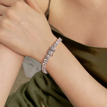 [Lora-Jewelry] Bracelet de mariage éblouissant taille ronde de 0,75 carat