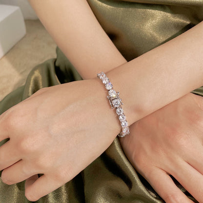 [Lora-Jewelry] Bracelet de mariage éblouissant taille ronde de 0,75 carat