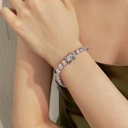 [Lora-Jewelry] Bracelet de mariage éblouissant taille ronde de 0,75 carat
