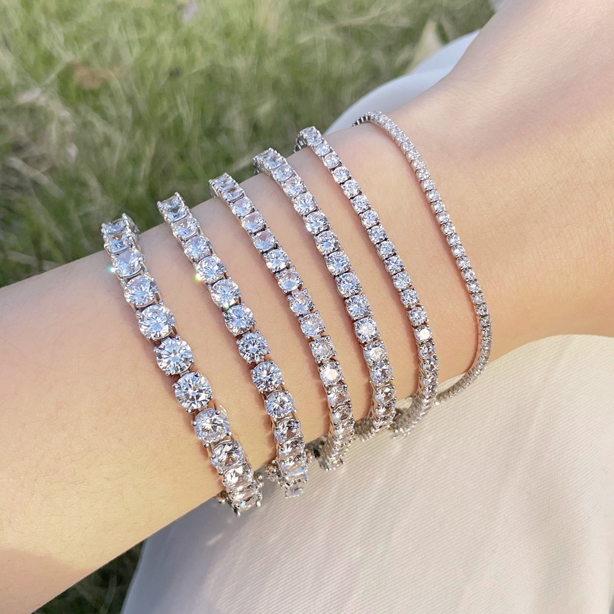 [Lora-Jewelry] Bracelet de mariage éblouissant taille ronde de 0,75 carat