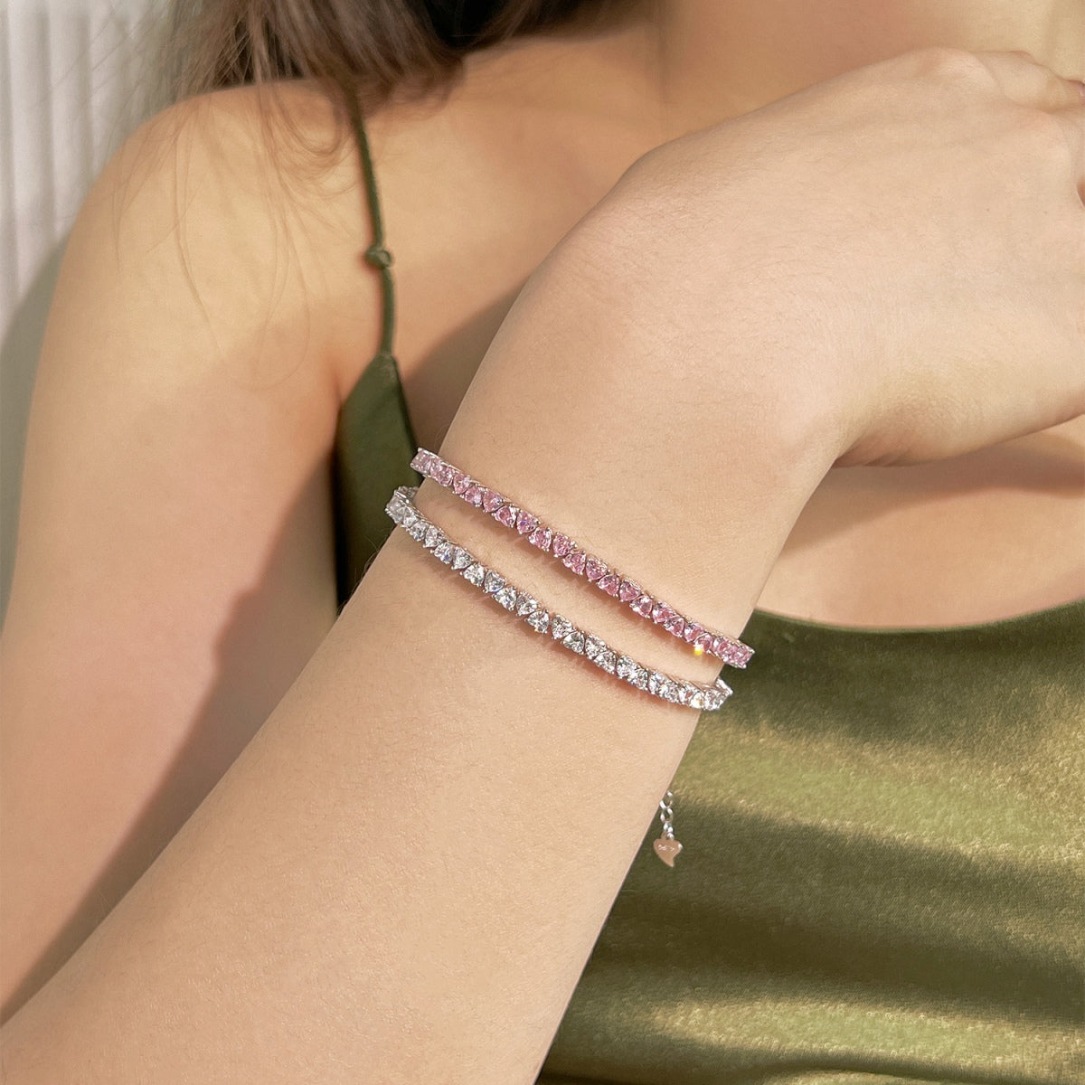 [Lora-Jewelry] Bracelet romantique éblouissant en forme de cœur pour amoureux