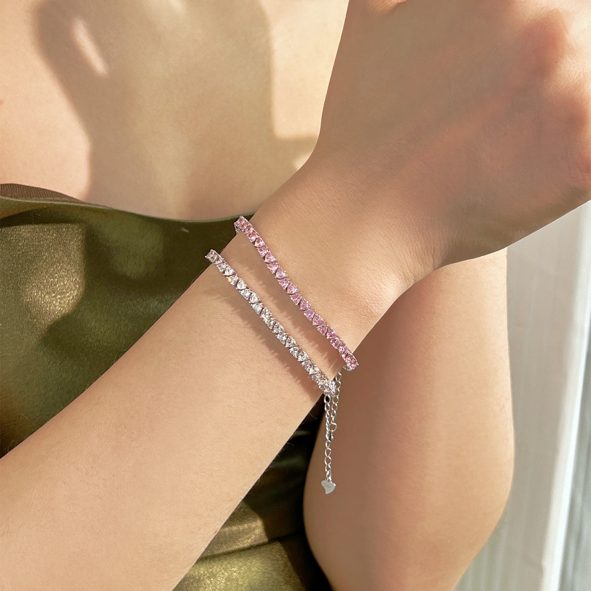[Lora-Jewelry] Bracelet romantique éblouissant en forme de cœur pour amoureux