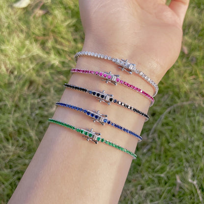[Lora-Jewelry]Radiant Colorful Round Cut Party Bracelet