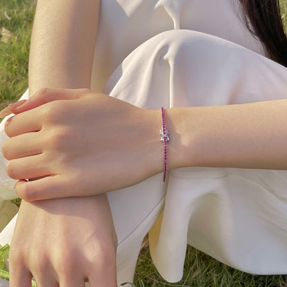 [Lora-Jewelry]Radiant Colorful Round Cut Party Bracelet