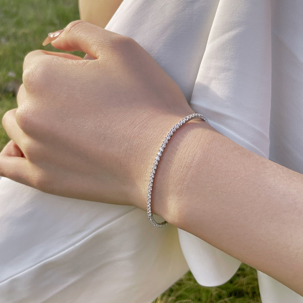 [Lora-Jewelry]Radiant Colorful Round Cut Party Bracelet