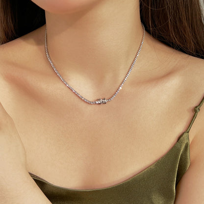 [Lora-Jewelry]繊細なラウンドシェイプのテニスネックレス