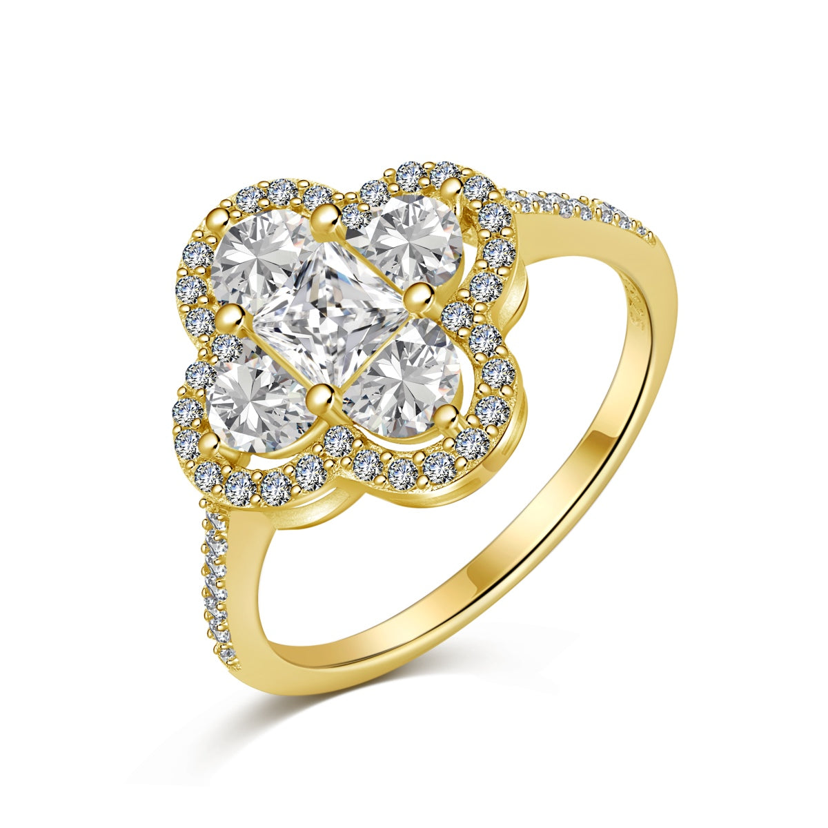 [Lora-Jewelry] Bague de banquet luxueuse en forme de fleur d'éternité