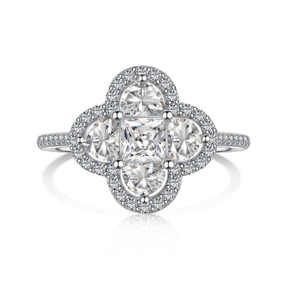 [Lora-Jewelry] Bague de banquet luxueuse en forme de fleur d'éternité