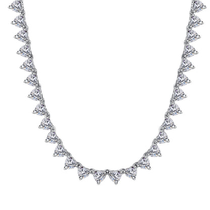[Lora-Jewelry] Collier tennis orné de cœurs taillés
