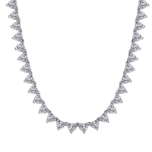 [Lora-Jewelry] Collier tennis orné de cœurs taillés