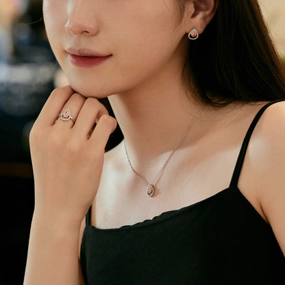 [Lora-Jewelry] Boucles d'oreilles scintillantes et délicates en forme de goutte d'eau
