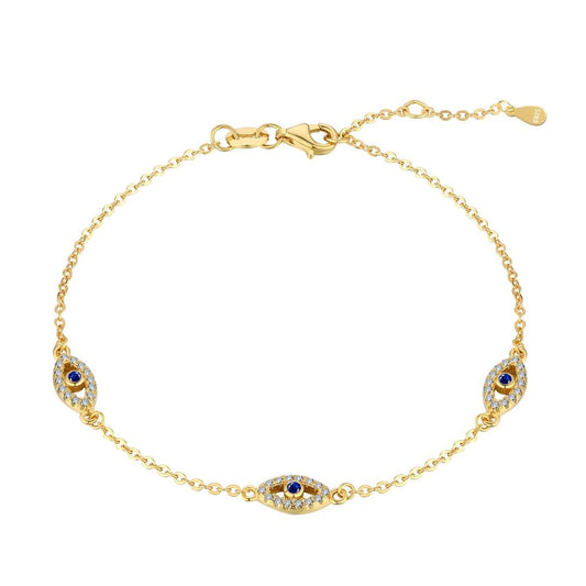 [Lora-Jewelry]イーブルアイシェイプペンダントネックレス