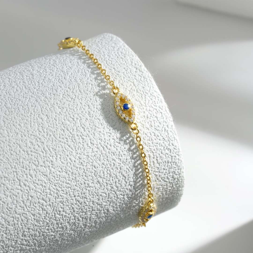 [Lora-Jewelry] Collier pendentif en forme de mauvais œil