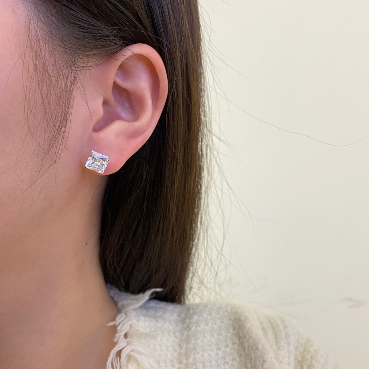 [Lora-Jewelry]Boucles d'oreilles carrées ornées