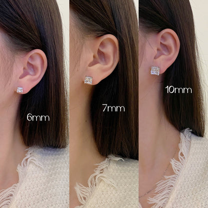 [Lora-Jewelry] Boucles d'oreilles délicates de forme carrée